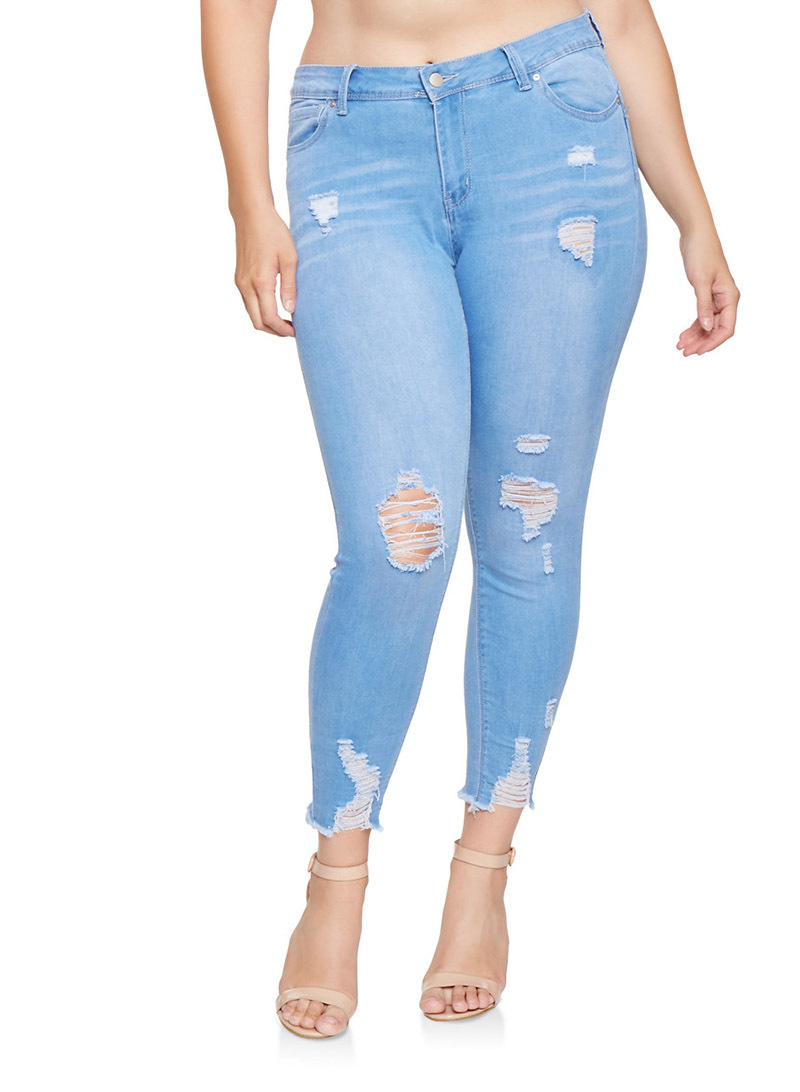 SZ60209 ripped distressed jeans